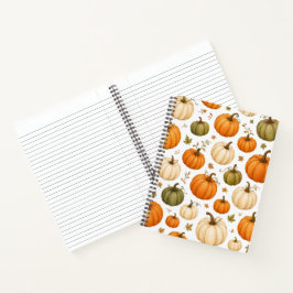 Waterverf Pompoen Patroon Herfst Pompoenen Notitieboek