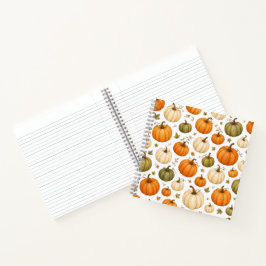 Waterverf Pompoen Patroon Herfst Pompoenen Notitieboek