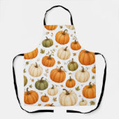 Waterverf Pompoen Patroon Herfst Pompoenen Schort (Voorkant)