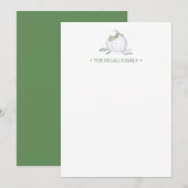 Waterverf Pompoen Persoonlijk Briefpapier Notitiekaartje (Voorkant / Achterkant)