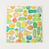 Waterverf pompoen, pompoen, naadloos pijpen wandkleed (Voorkant (horizontaal))