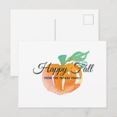 Waterverf Pompoen Postkaarten (Voorkant / Achterkant)