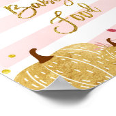 Waterverf pompoen raad eens aan het Baby-bord Poster (Hoek)