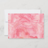 Waterverf pompoen roze Baby shower Breng een boek Kaart (Achterkant)