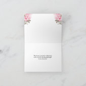 Waterverf Pompoen Roze Bloem Bedankkaart (Binnen)