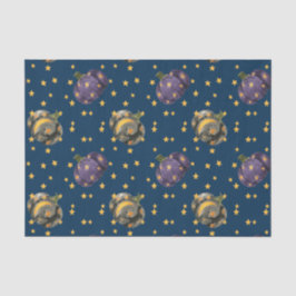 Waterverf Pompoen Sterren Patroon Halloween Tissuepapier