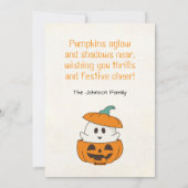 Waterverf Pompoen Stilleven Halloween Groet Feestdagenkaart (Achterkant)