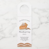 Waterverf pompoen taart esdoorn bladeren Thanksgiv Flessenhanger (Voorkant)