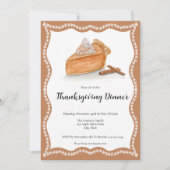 Waterverf pompoen taart esdoorn bladeren Thanksgiv Kaart (Voorkant)