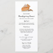 Waterverf pompoen taart esdoorn bladeren Thanksgiv Menu (Voorkant)