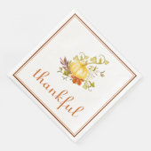 Waterverf pompoen Thankful Thanksgiving Servet (Hoek)