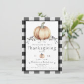 Waterverf pompoen Thanksgiving Diner | Black Kaart (Staand voorkant)