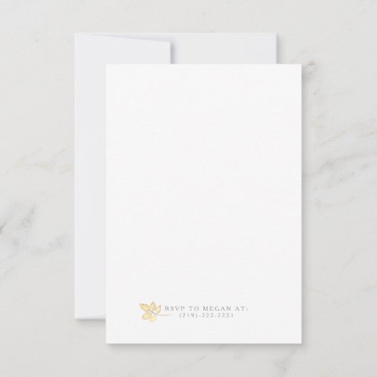 Waterverf pompoen | Thanksgiving Feest Kaart (Achterkant)