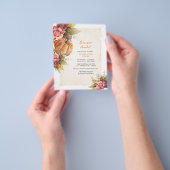 Waterverf pompoen Thanksgiving Flyer (Hand)