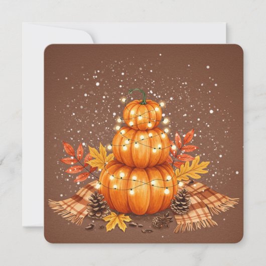 Waterverf pompoen thanksgiving kaart (Voorkant)
