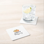 waterverf pompoen Thanksgiving Kartonnen Onderzetters (Insitu)