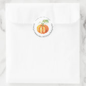 Waterverf pompoen Thanksgiving restjes Ronde Sticker (Tas)