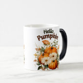 Waterverf pompoen vallen bladeren magische mok (Voorkant rechts)