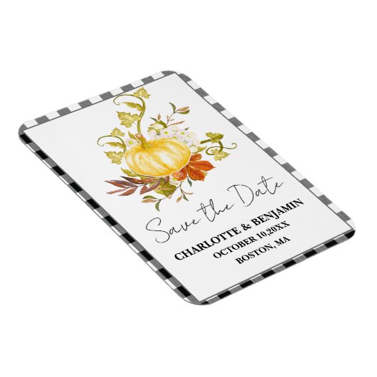 Waterverf pompoen vallen huwelijk sparen de datum magneet (Rechterzijde)