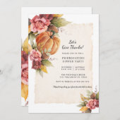 Waterverf pompoen Vriendschap Thanksgiving Kaart (Voorkant / Achterkant)