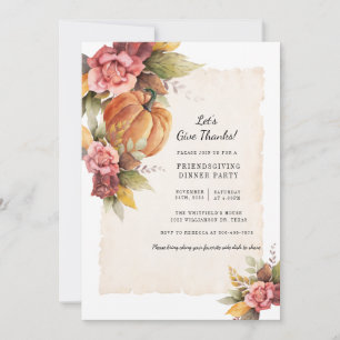 Waterverf pompoen Vriendschap Thanksgiving Kaart