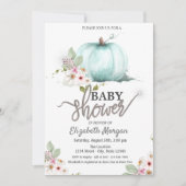 Waterverf pompoenbloemen Baby shower onttrokken Kaart (Voorkant)