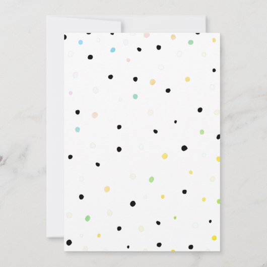 Waterverf pompoenbloemen Baby shower onttrokken Kaart (Achterkant)