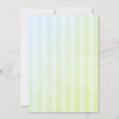 Waterverf pompoenbloemen gestreept Baby shower Kaart (Achterkant)