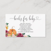 Waterverf pompoenboeken voor herfst voor baby informatiekaartje (Voorkant)