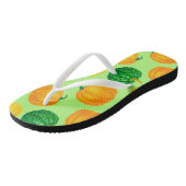 Waterverf pompoenen 2 teenslippers (Schuin)