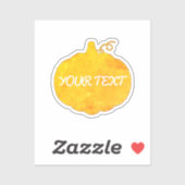 Waterverf pompoenen Aangepaste tekst Sticker (Vel)