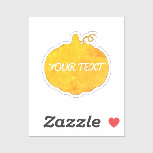 Waterverf pompoenen Aangepaste tekst Sticker (Vel)