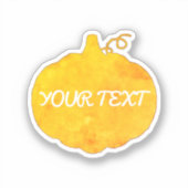 Waterverf pompoenen Aangepaste tekst Sticker (Voorkant)
