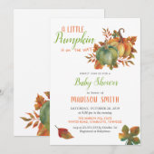 Waterverf pompoenen | BABY SHOWER Kaart (Voorkant / Achterkant)