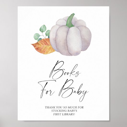 Waterverf pompoenen - boeken voor baby poster (Voorkant)