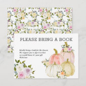 Waterverf pompoenen brengen een boek mee | BABY SH Kaart (Voorkant / Achterkant)