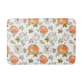 Waterverf pompoenen en gebladerte herfstpatroon badmat (Voorkant)