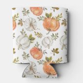 Waterverf pompoenen en gebladerte herfstpatroon blikjeskoeler (Achterkant)