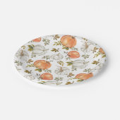 Waterverf pompoenen en gebladerte herfstpatroon papieren bordje (Gekanteld)