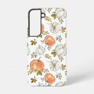 Waterverf pompoenen en gebladerte herfstpatroon samsung galaxy hoesje