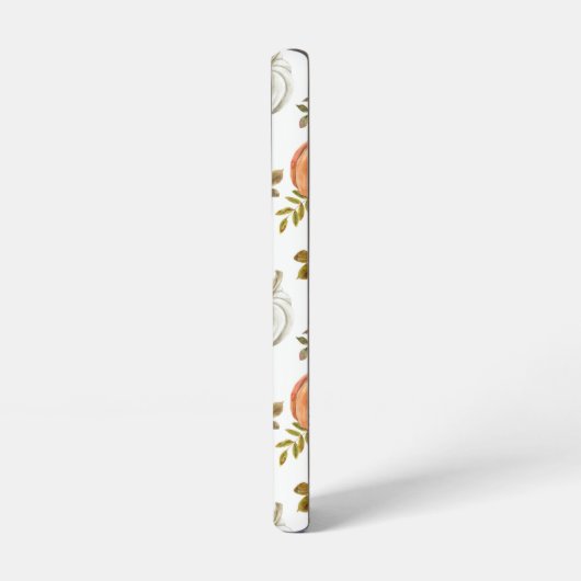 Waterverf pompoenen en gebladerte herfstpatroon samsung galaxy hoesje (Linkerkant)