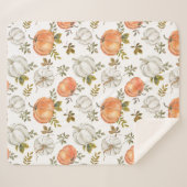 Waterverf pompoenen en gebladerte herfstpatroon sherpa deken (Voorkant (horizontaal))