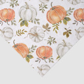 Waterverf pompoenen en gebladerte herfstpatroon tissuepapier (Detail)