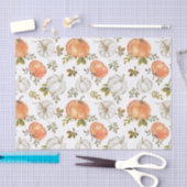 Waterverf pompoenen en gebladerte herfstpatroon tissuepapier (Craft)