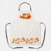 Waterverf Pompoenen en Koffie Schort (Voorkant)
