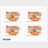 Waterverf Pompoenen en zonnebloemen Rechthoekige Sticker (Vel)