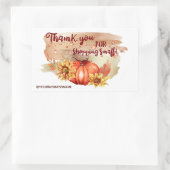 Waterverf Pompoenen en zonnebloemen Rechthoekige Sticker (Tas)