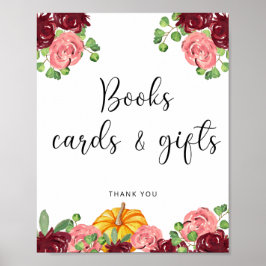 Waterverf pompoenen floranje kaarten en geschenken poster