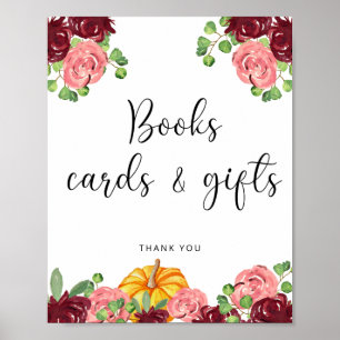 Waterverf pompoenen floranje kaarten en geschenken poster