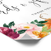 Waterverf pompoenen floranje kaarten en geschenken poster (Hoek)